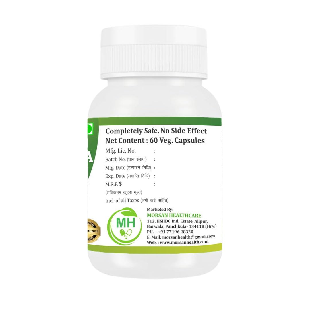 Morsan's Ashwagandha (Withania sominfera) Capsules, Pack of 60 x 500 mg. Veg. Capsules (2)
