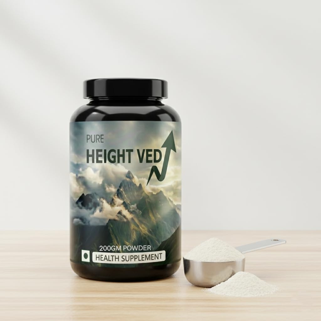 Strength Core The Height Veda Supreme Formula – Natural Ayurvedic Supplement for Height & Bone Health | 200Gram powder for Teens & Adults | Supports Growth & Wellness
