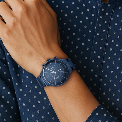 Titan Urban Magic Quartz Multifunction Blue Dial Metallic Blue Stainles- image 7