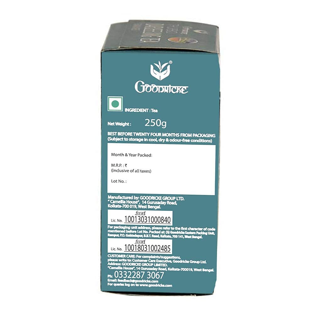 GOODRICKE Thurbo Fanning Darjeeling Tea - 250 gm (Pack of 1) |Fanning | Premium Black Tea with Long Lasting Taste and Aroma