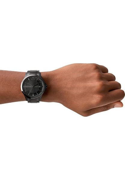 Armani Exchange Analog Men's Stainless Steel Watch AX2104 (Black Dial Black Colored Strap)