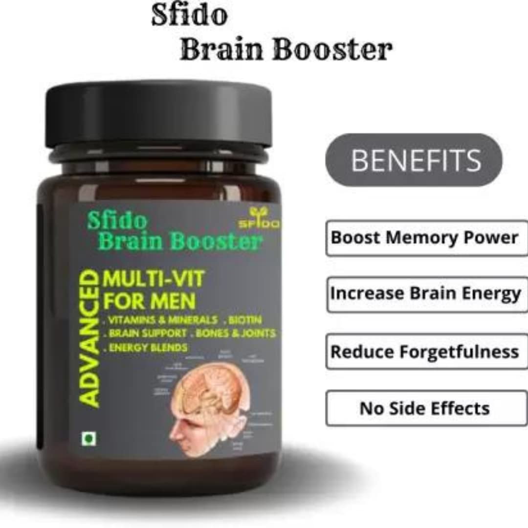 Sfido Brain Booster, Focus Brain & Memory, Study Power, Capsule, Pack of 1