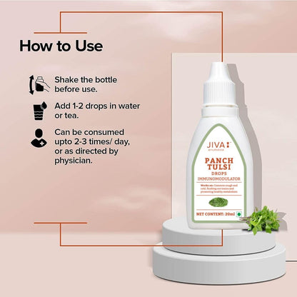 Jiva Tulsi Drops - 20 ml | 100% Ayurvedic Formulation Made Of Five Spec- image 4