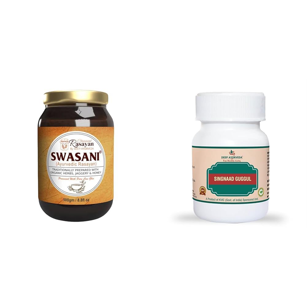 Swasani® Ayurvedic Rasayan for Respiratory Health for All Pack of 1 | Deep Ayurveda Singnad Guggul 40 Tab