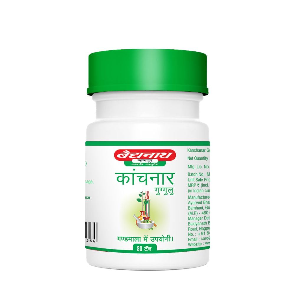 Baidyanath Asli Ayurved Kanchnar Guggulu 80 Tablets, Pack of 4- image 5