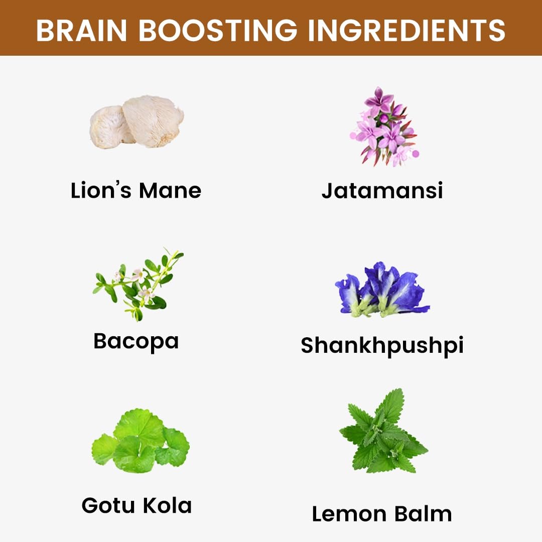 Rooted Active's Brain Booster - Brahmi Shankpushpi, Bacopa, Lions Mane- image 5