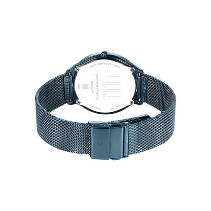 Titan Edge Baseline Blue Dial Stainless Steel Strap Analog Watch Men-NS- image 5