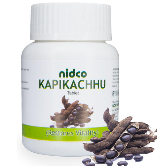 NIDCO Herbal Heritage Kapikachhu Tablets 500 mg | Mucuna Pruriens Tablets for Brain Health, Energy & Stamina | Black Kaunch Beej | Ayurvedic Velvet Beans | 60 Pure Herbal Veg Kala Konch Beej