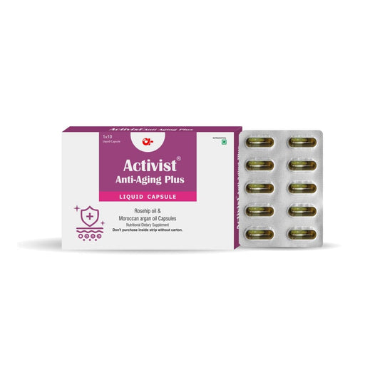 Activist Anti-Aging Plus Oil Capsule Argan Oil and Rosehip Oil Nutritional Dietary Supplement for Men Women Adult (30Liquid Capsule) - Improve Skin Hydration Reduce Fine Lines Wrinkles
