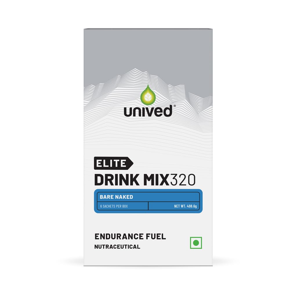 Unived Elite Drink Mix 320 | High Calorie Energy Drink | 2:1 Ratio & 80g Carbohydrates with 1705mg Essential Electrolytes | Endurance Athletes Sports Drink (Bare Naked)