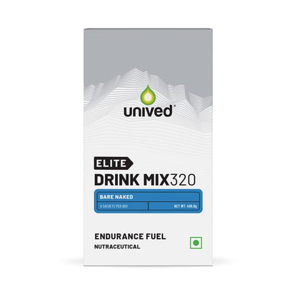 Unived Elite Drink Mix 320 | High Calorie Energy Drink | 2:1 Ratio & 80g Carbohydrates with 1705mg Essential Electrolytes | Endurance Athletes Sports Drink (Bare Naked)