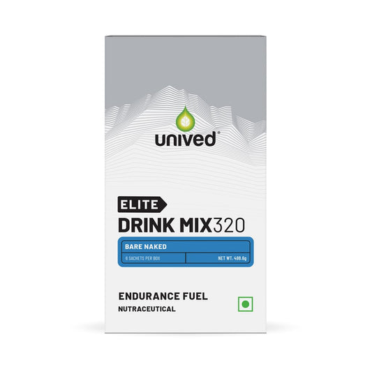 Unived Elite Drink Mix 320 | High Calorie Energy Drink | 2:1 Ratio & 80g Carbohydrates with 1705mg Essential Electrolytes | Endurance Athletes Sports Drink (Bare Naked)