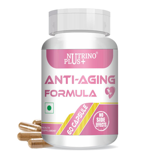 Nutrinoplus Anti-Aging Supplements | Herbal Support for Youthful, Healthy & Soft Skin | Muscle Toning Formula for Men & Women | Plant-Based | Formulated in USA | 60 Capsules