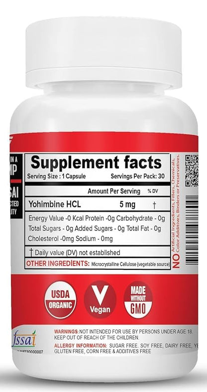 NutriJa Yohimbine 5 MG - 30 Capsules