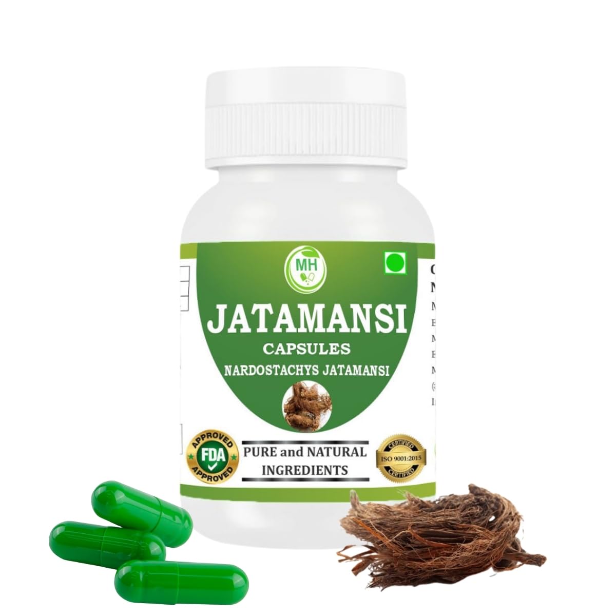 MORSAN HEALTHCARE | Jatamansi Capsules 500mg – 60 Count | Vegetarian | Plant-Based | Herbal Supplement | No Artificial Additives | Gluten-Free | Organic (pack of 1)