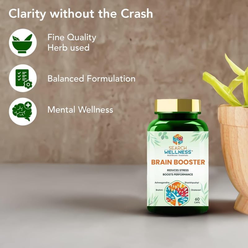 SEARCH WELLNESS Brain Booster For Kids & Adults 60 Capsules Pack of 1 |- image 7