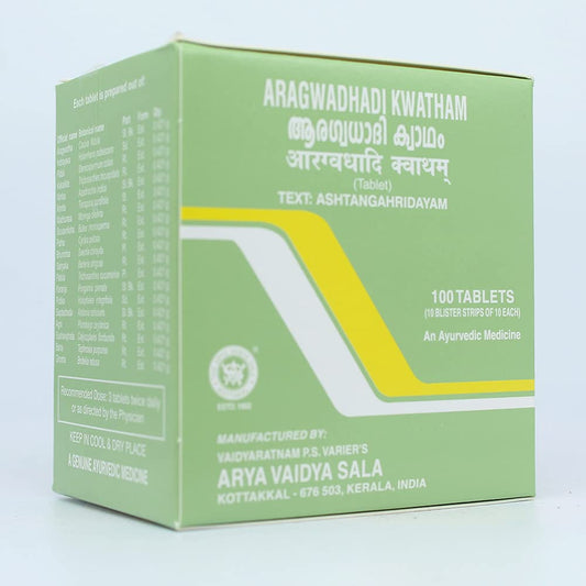 Aragvadhadi Kwatham (Tablet)-100 tablets (Pack Of 1) | Of Arya Vaidya Sala Kotta