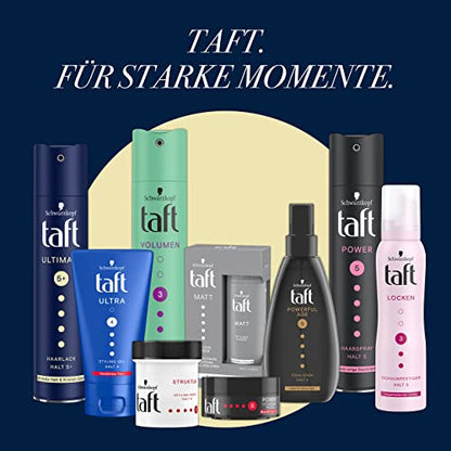 Taft Hair Polish Ultimate Hold & Crystal Shine, Hold Grade 5+ (250 ml), Styling Spray Provides Ultimate Hold and Radiant Crystal Shine for up to 72 Hours, No Residue