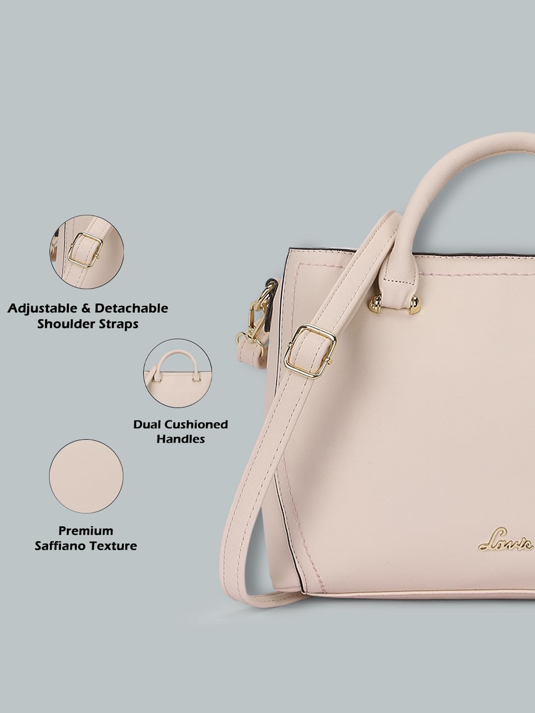 Lavie Omnia Medium Satchel Women's Handbag, Pink