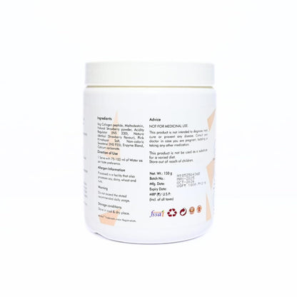Anvika Veg Collagen Powder | Plant-Based Collagen Builder for Hair, Skin & Nails | Strawberry Flavor | 150g | Supports Skin Elasticity | Hair Growth & Joint Health