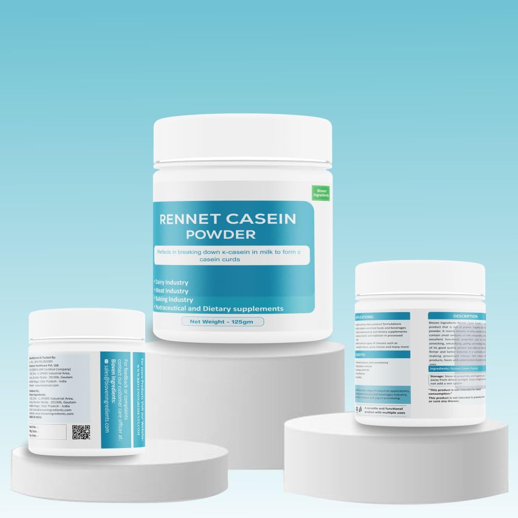 Bioven Ingredients Rennet Casein Powder – Vegetarian, Non-GMO, for Food & Dietary Supplements