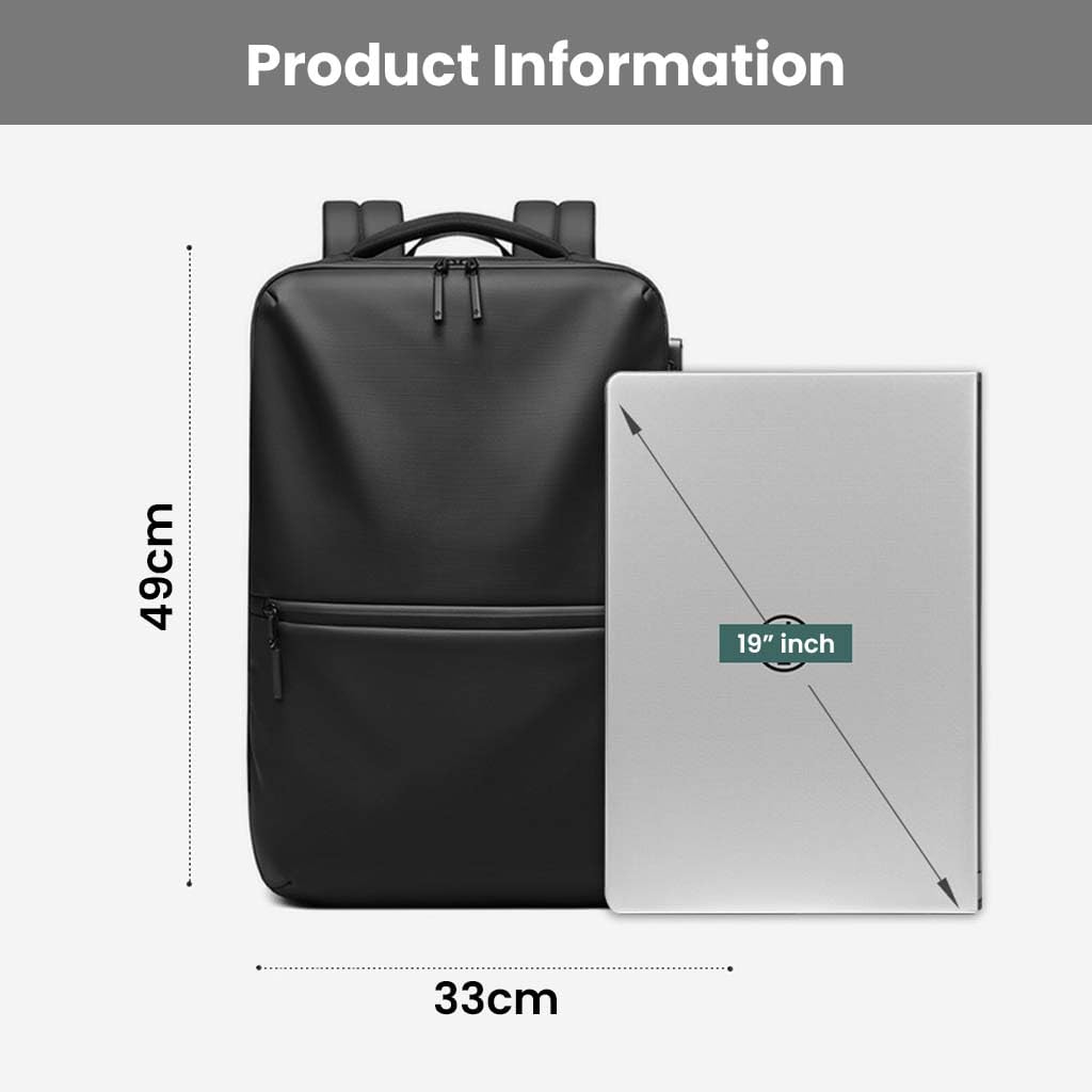TECPHILE Vacuum Compression Backpacks Travel Bag for Men Smart Airpack 39-55L Expandable fit for 17" Laptop Bags Waterproof, Anti-Theft, TSA Lock, USB Port Carry-On Luggage for Airplane, Office