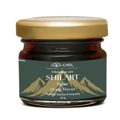 OBL ORGANIC BY LOUPEZ Shilajit Resin and Honey |For Strength, Stamina & vitality|Muscle Booster and Supplement 160 serving in Pack Of 2 (Orangeflavour)250mg per serving