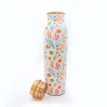 Jolchobi Multicolor Floral Pure Copper Bottles for Water 1 Litre Premium Meena Printed Copper Water Bottle for Office Use 1000ML (1)