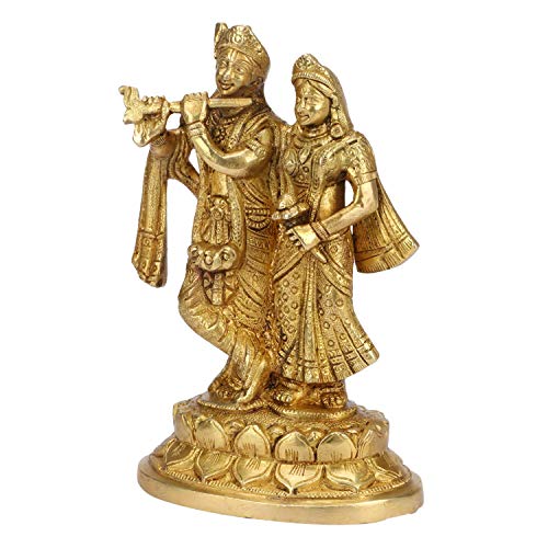 ARTVARKO™ Brass Radha Krishna Statue - Radha Krishan Idol Showpiece Fig- image 6