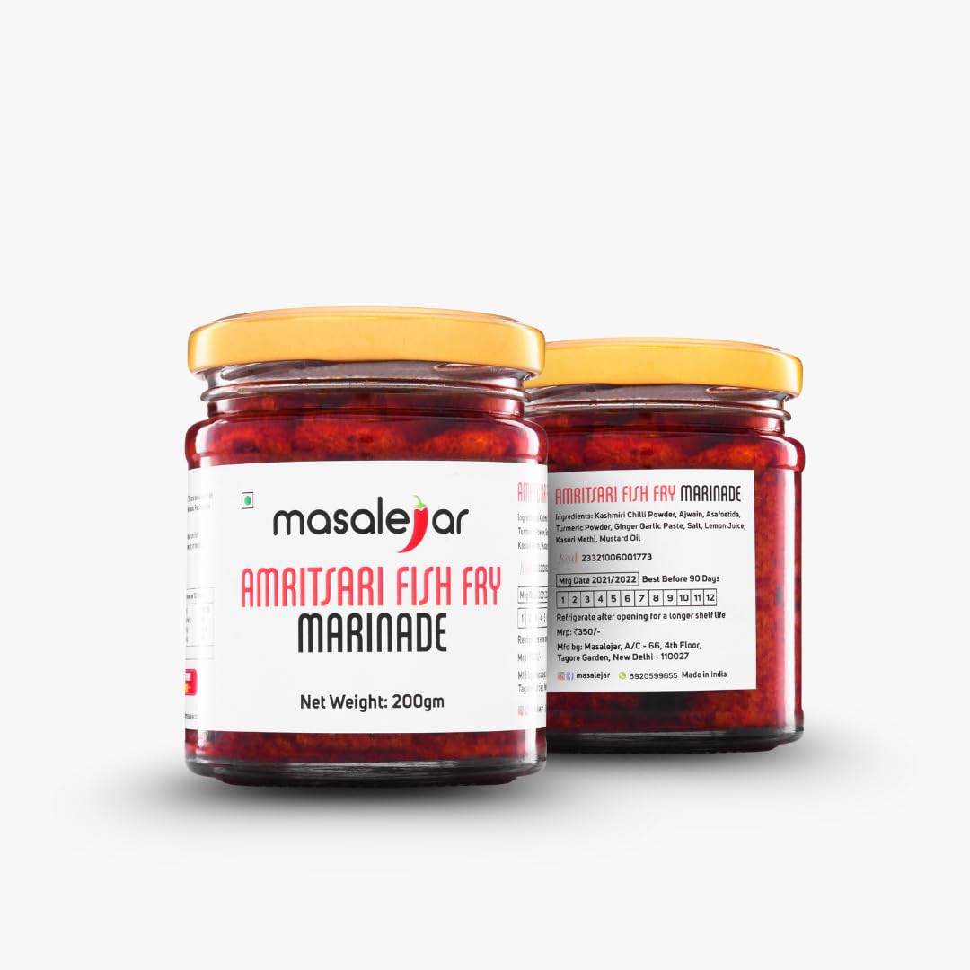 Masalejar Amritsari Fish Fry Marinade 200g, Ready to Cook Spice Mix for Fish Masala, Fish Curry Masala, Chicken Masala, Mutton Masala, Tandoori Masala & Chicken Marinade
