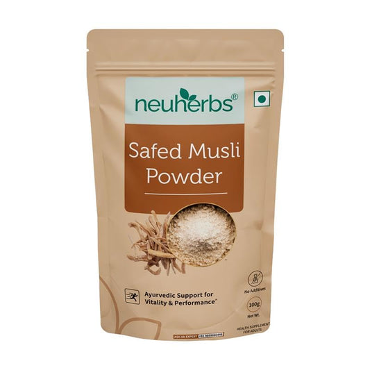 Neuherbs Safed Musli Root Powder - 100 GM | Ayurvedic Support for Vitality & Per