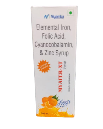 Niyamba Women Iron Folic Acid Liquid Syrup 200 ml with Multivitamin & Mineral Supplement for Hemoglobin, Energy & Daily Nutrition Support