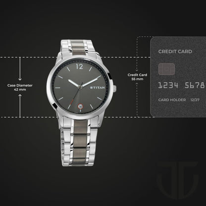 Titan Neo Analog Grey Dial Men's Watch NM1806KM01/NN1806KM01/NP1806KM01