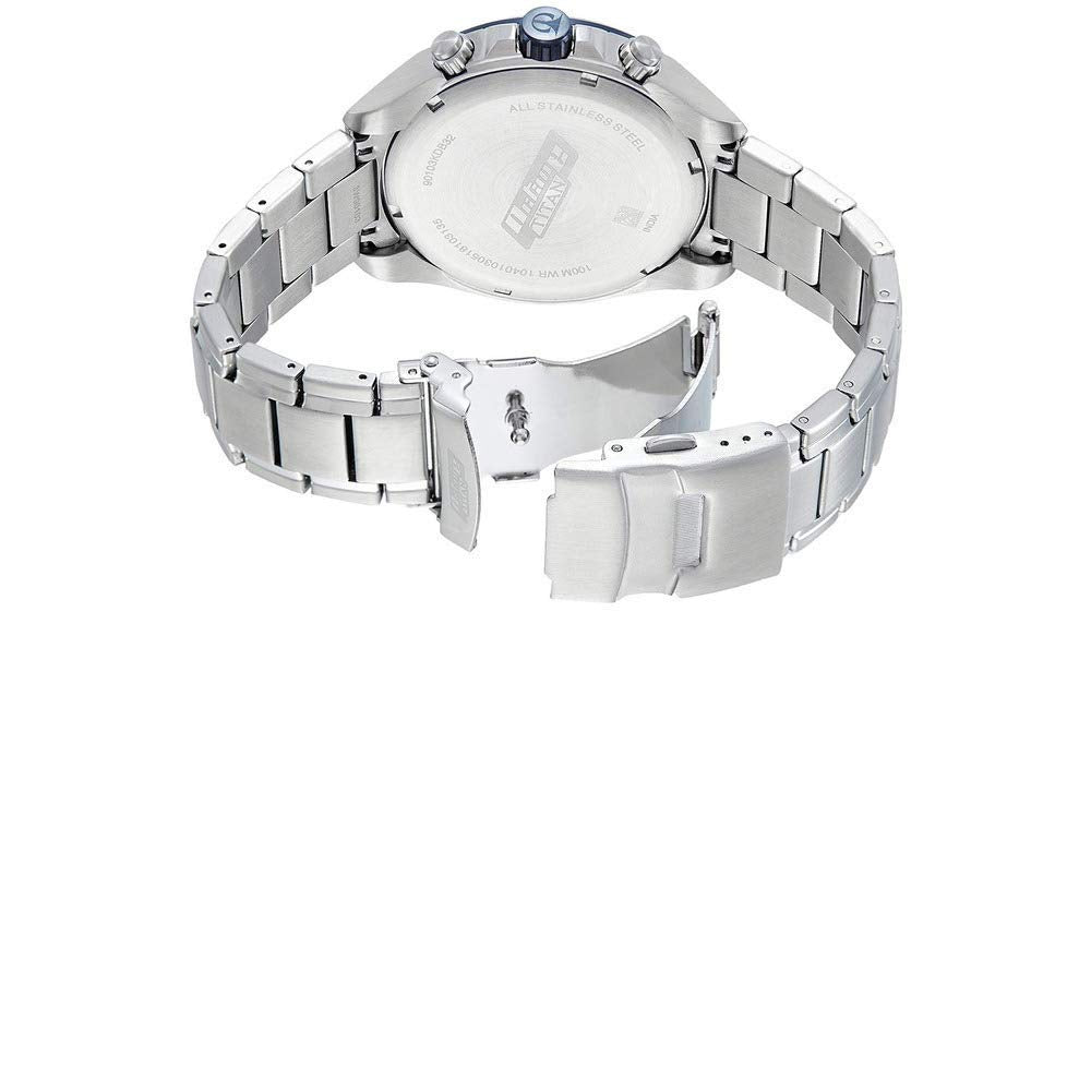 Titan Octane Blue Dial Chronograph Stainless Steel Strap watch for Men-- image 3