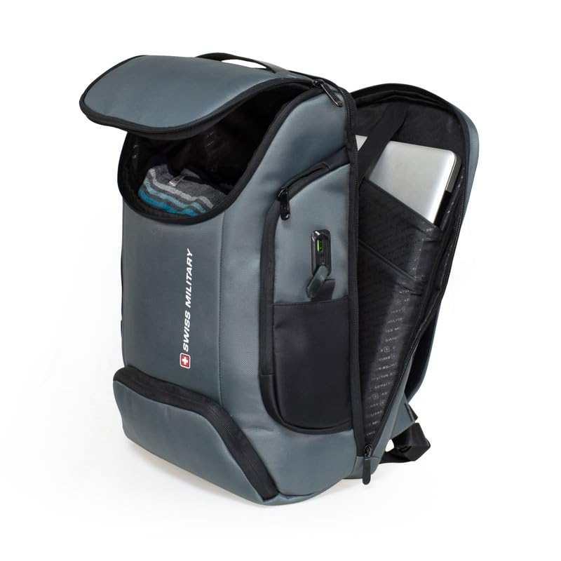 SWISS MILITARY Helium 21L Laptop Backpack Fits 15.6" Laptop USB Chargin- image 8