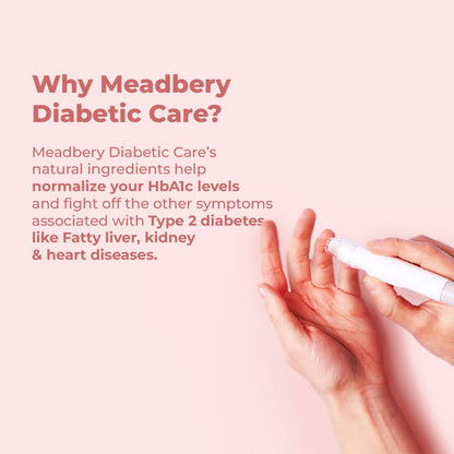 Meadbery Diabetic Care - 9 Herb Formula With Karela Amla Gurmur Bilberry, 60 Veg Tablets Made in India (60 Tablets)