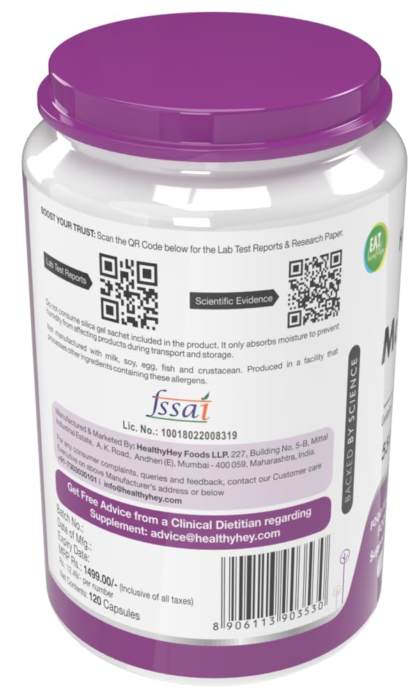 HealthyHey Nutrition Alpha Lipoic Acid 60 capsules & Magnesium Glycinate 120 capsules