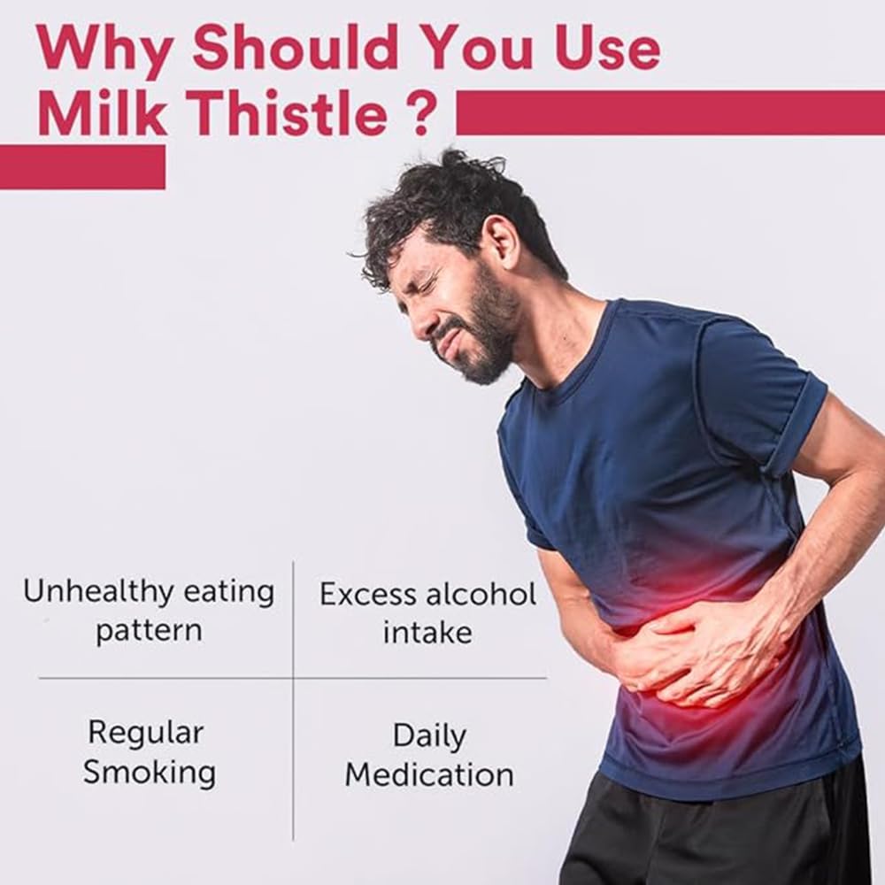 Simply Herbal Milk Thistle Extract 800mg with Silymarin – 60 Vegetarian Capsules | Liver Support Formula | Herbal Supplement for Wellness
