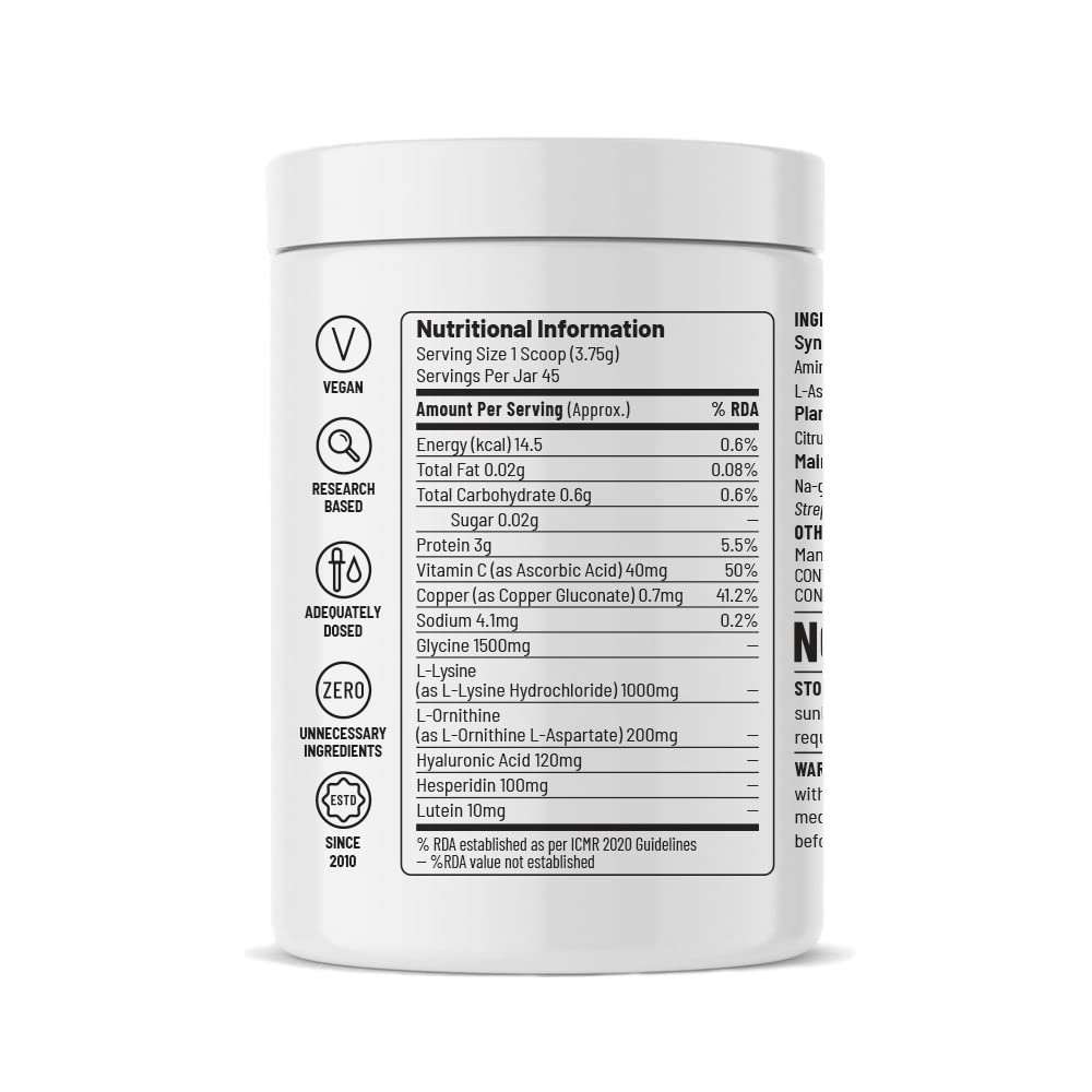 Unived Vegan Collagen Builder,Research Based Formulation For Collagen Synthesis, Hydration, & Protection,For Men & Women, Skin, Hair, Bones, & Tissue, Strength & Health (Mango, 45 Servings) - Powder