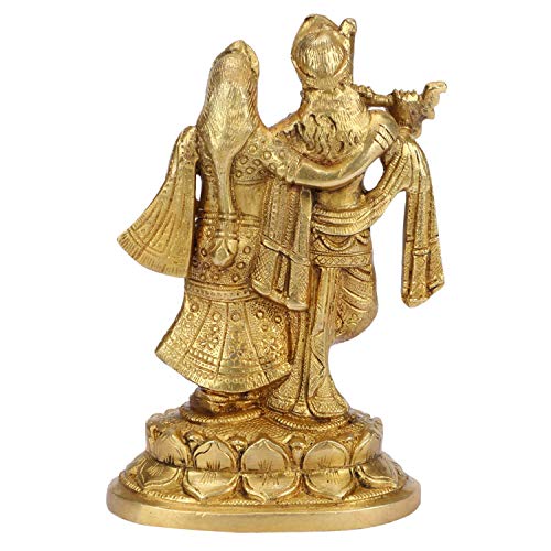 ARTVARKO™ Brass Radha Krishna Statue - Radha Krishan Idol Showpiece Fig- image 4