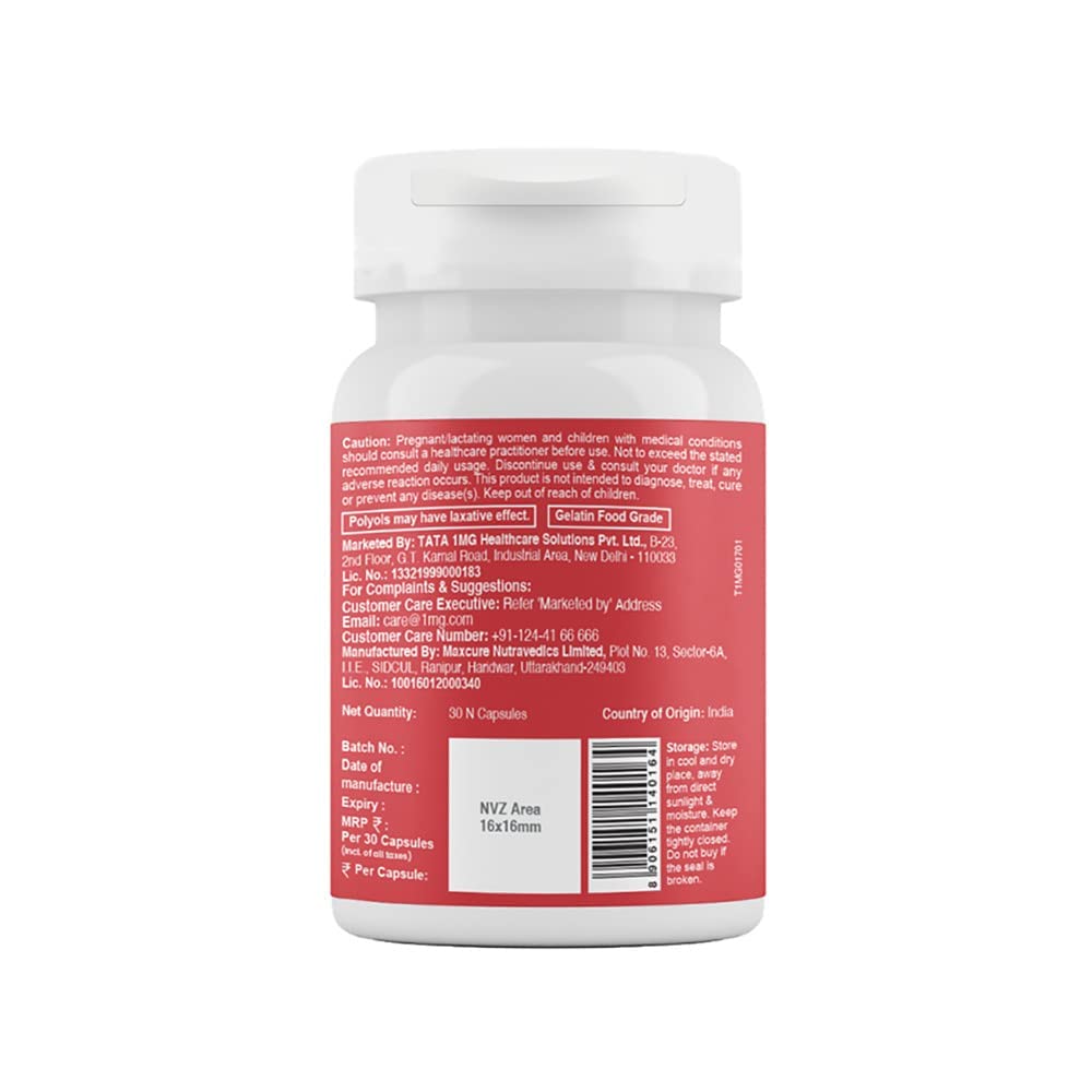 Tata 1mg CoQ 10 (Coenzyme 10) ((200mg)) Capsules, Supports Heart and Vascular Health, Promotes Healthy Cellular Function For Unisex , 50 grams