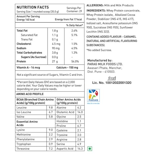 avvatar WHEY PROTEIN | 1Kg | Caramel Crème Flavour | 27g Protein | 29 S- image 2