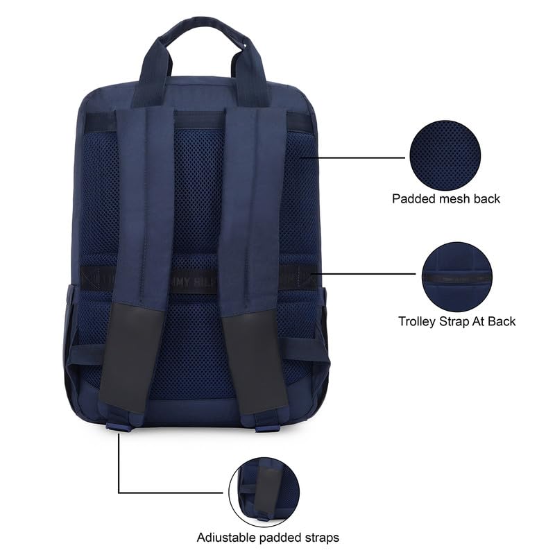 Tommy Hilfiger Unisex Hornet Laptop Backpack - Navy- image 6