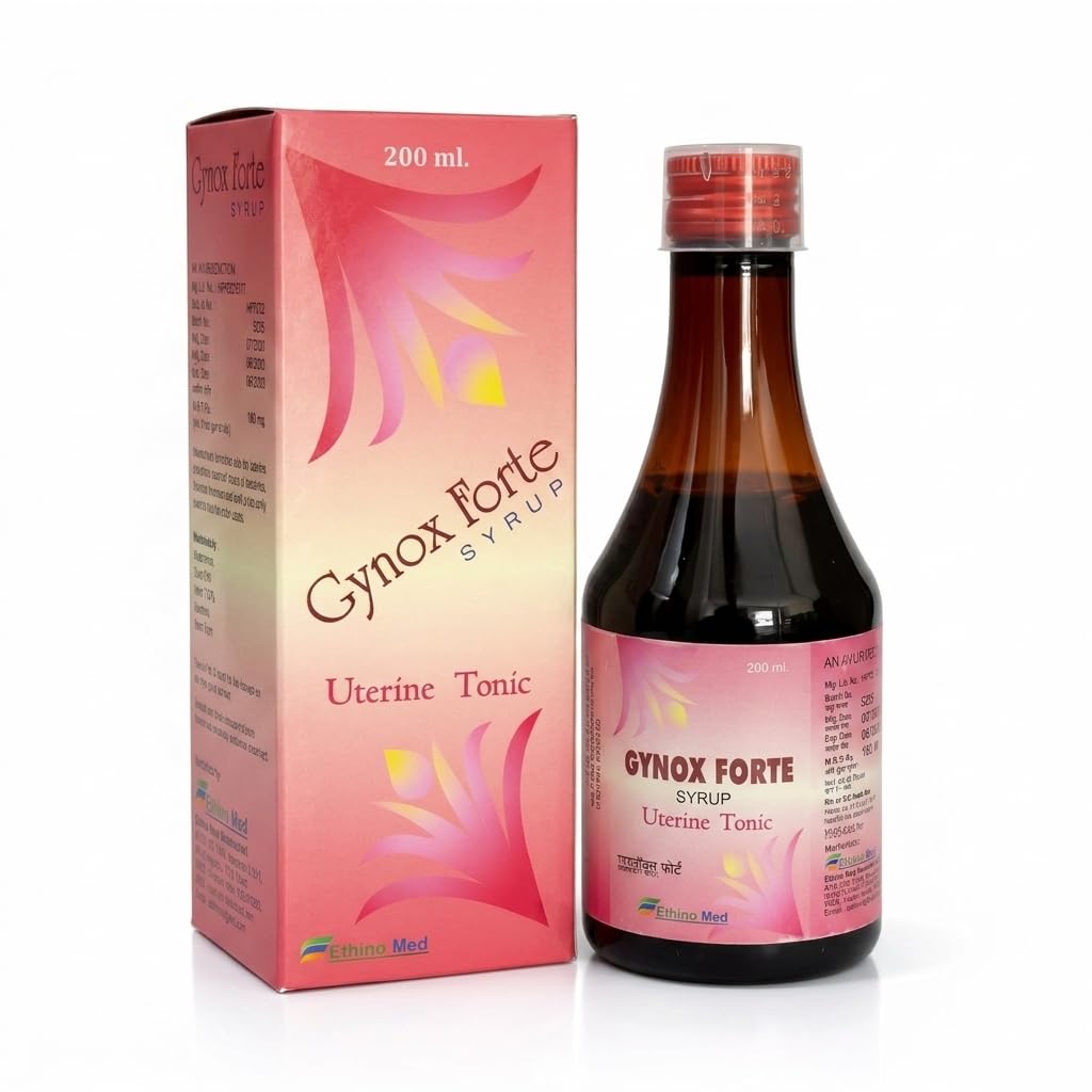 Gynox Forte Syrup – Ayurvedic Proprietary Uterine Tonic for Women | Herbal Formula for Female Wellness & Daily Care | Ayurvedic Syrup for Regular Use | 200 ml