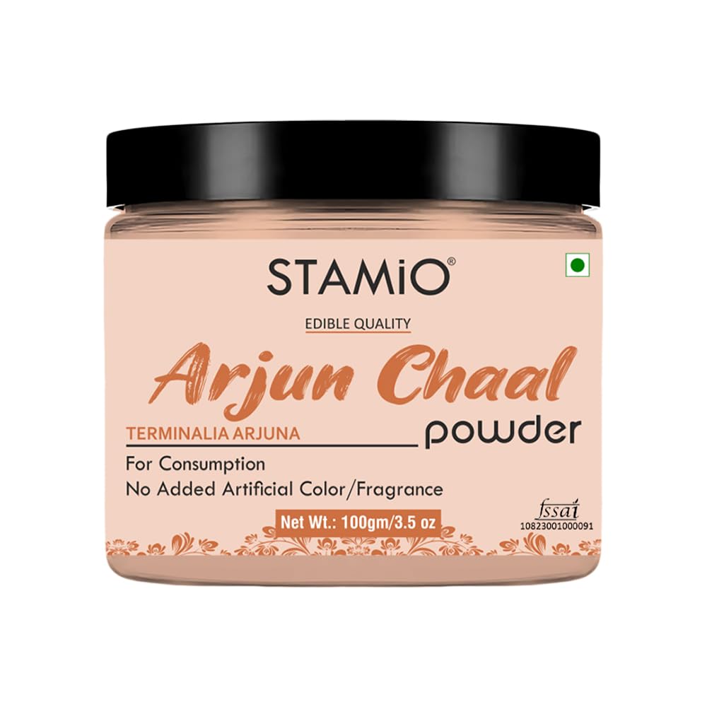 STAMIO Arjun Chaal Powder 100 gm | Pure Triple Filtered Terminalia Arjuna Bark |