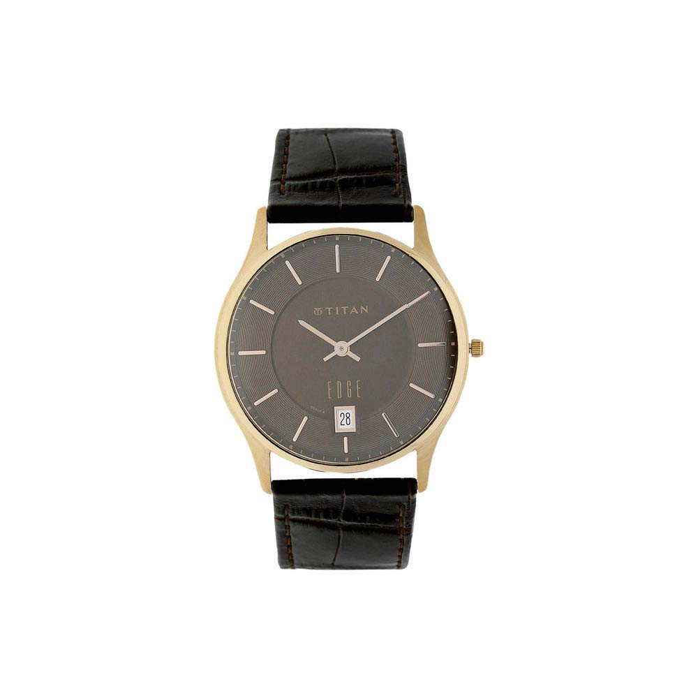 Titan Edge Analog Brown Dial Men's Watch-NN1683WL01/NP1683WL01