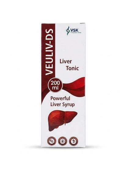 VEULIV-DS Liver Syrup 200ml | Ayurvedic Herbal Supplement | Liver Detox & Antioxidant Tonic | Digestive Support | Metabolism Booster & Appetite Enhancer | with Bhumi Amla, Kalmegh, Kutki & Giloy