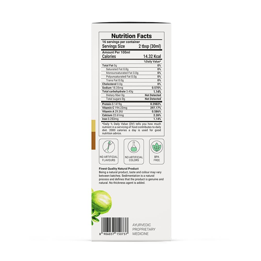 KRISHNA'S HERBAL & AYURVEDA Arjun Amla Juice - 500 Ml (Pack Of 2) | Helps In Acidity | Manages Cardiac Health | Regulates Blood Pressure