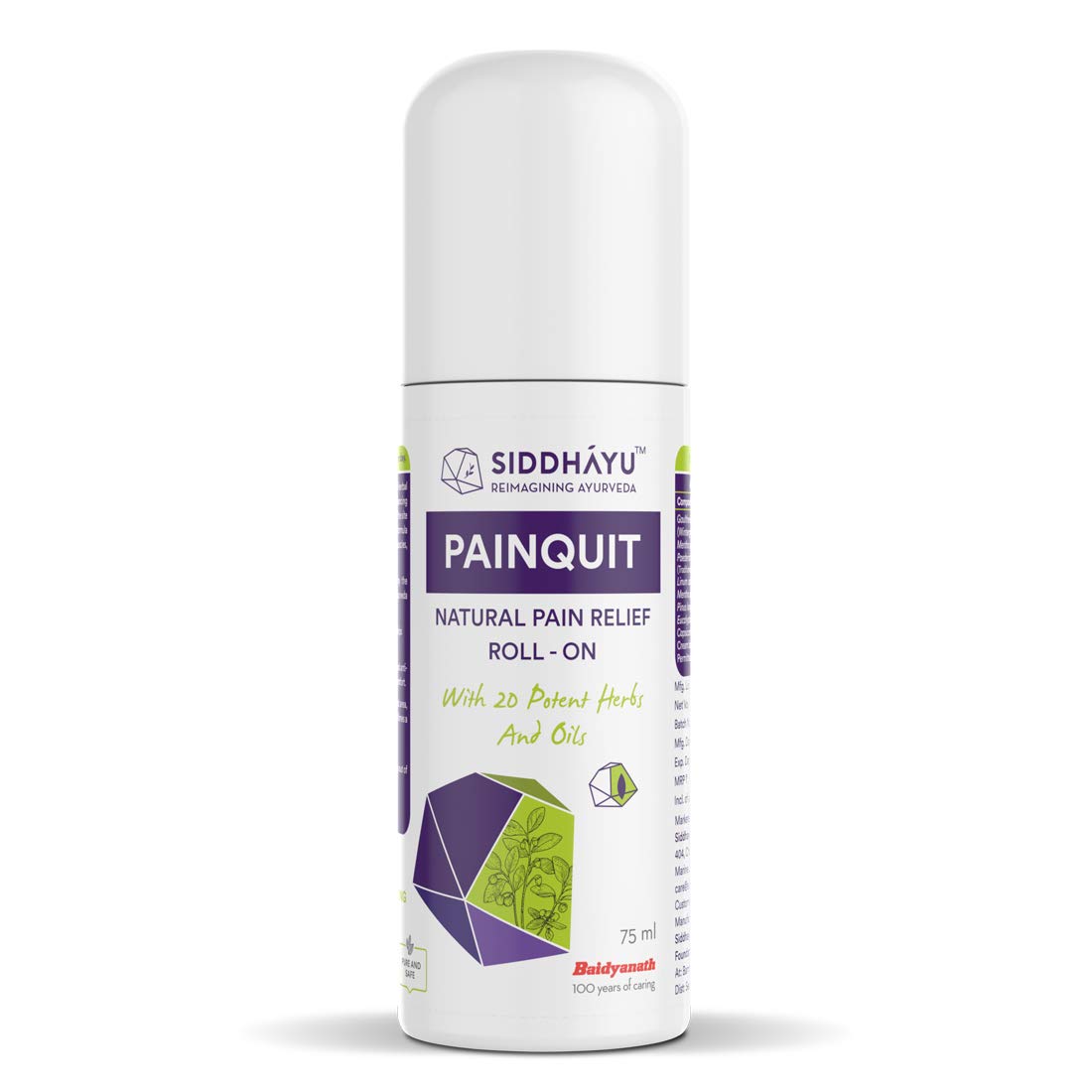 Siddhayu Painquit Roll-On - 75ml (From the house of Baidyanath) I Joint Pain Relief I Back Pain Roll On
