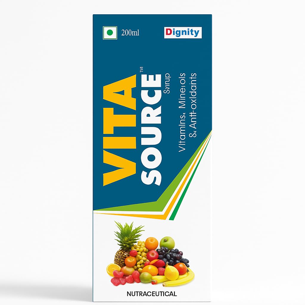 Vita Source Syrup 200ml | Multivitamin & Multimineral Nutraceutical Supplement | Boosts Energy, Immunity & Overall Wellness | Rich in Antioxidants with Natural Mix Fruit Flavour